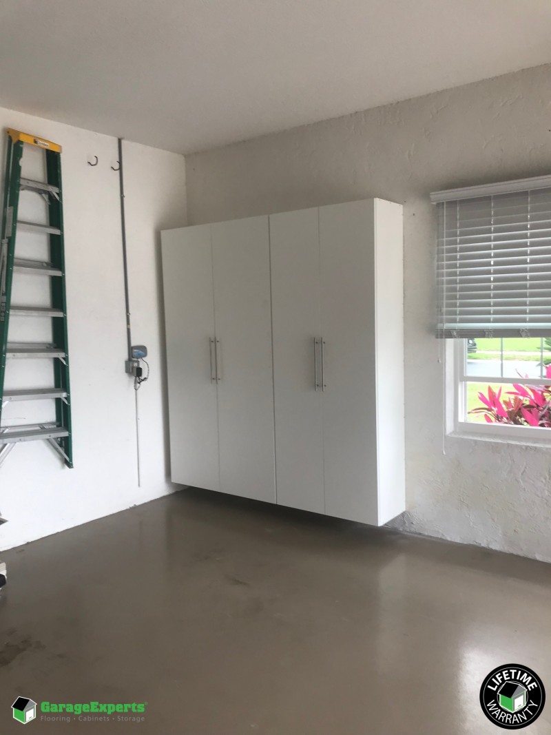 White Cabinets Intsalled In Venice Garage Experts Of Sarasota