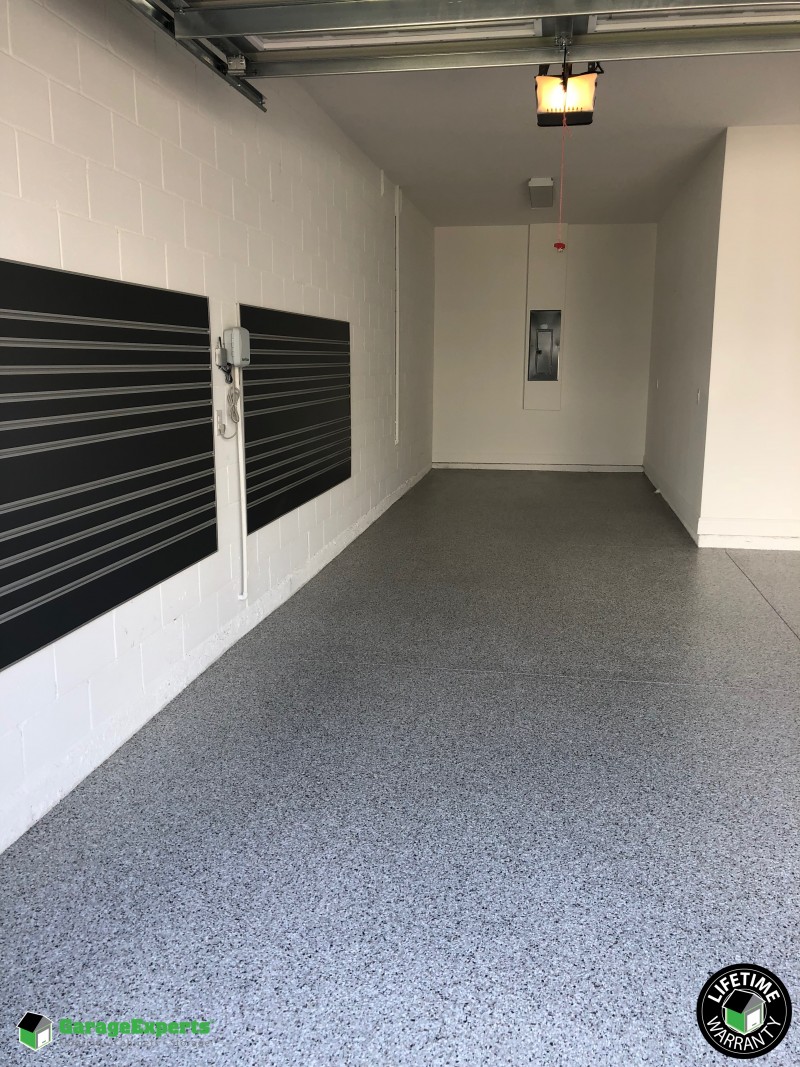 Epoxy Garage Flooring Slat Wall Installed In Winter Garden Fl