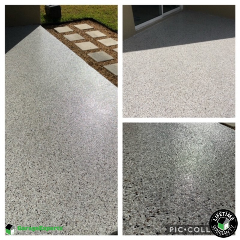 Lanai With Epoxy And 1 4 Dakota Grey Flooring In Lakeland Fl
