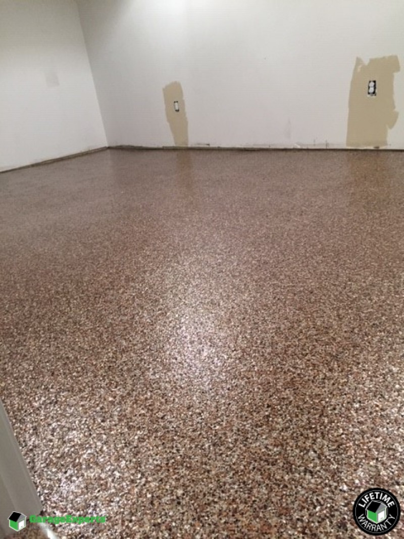 Mica Rock Epoxy And Polyaspartic Floor In Troy Il Using The