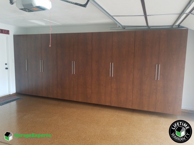 Epoxy Floor And Cabinets Installed In Phoenix Az Garage Experts