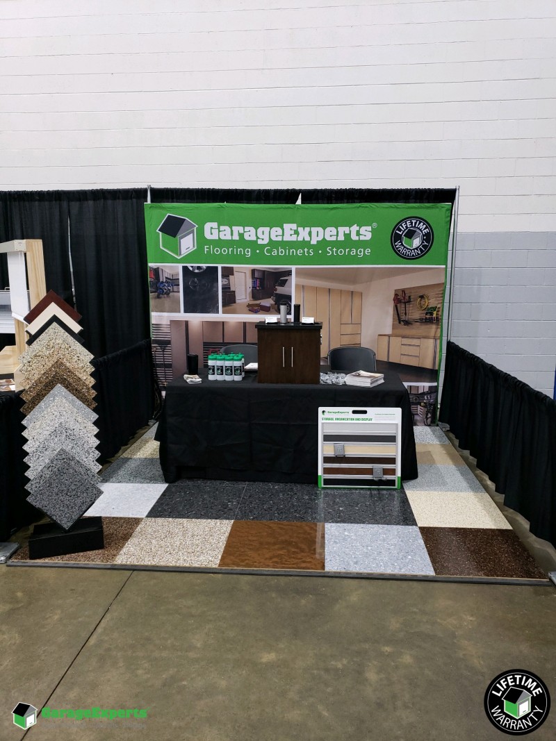 Residential Epoxy Flooring And Cabinet Storage Solution In
