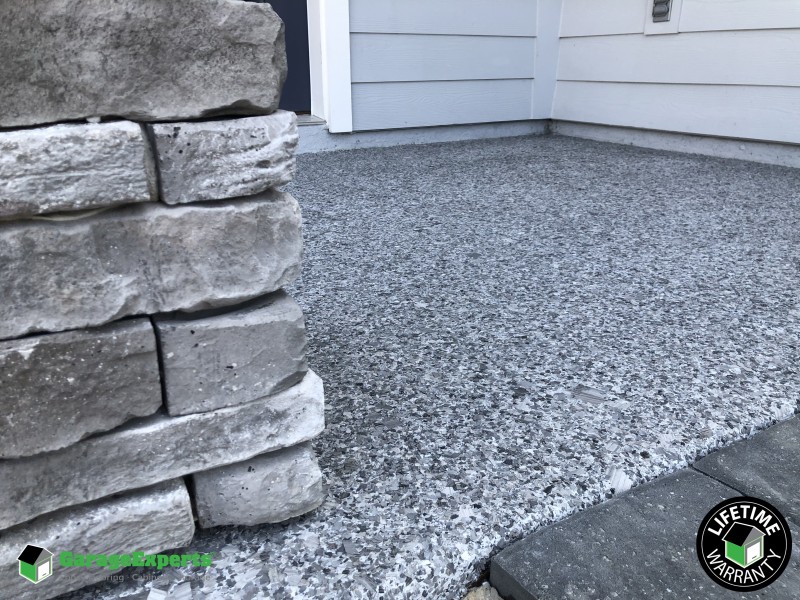 Residential Front Porch Epoxy Flooring in Ponte Vedra, Florida Garage