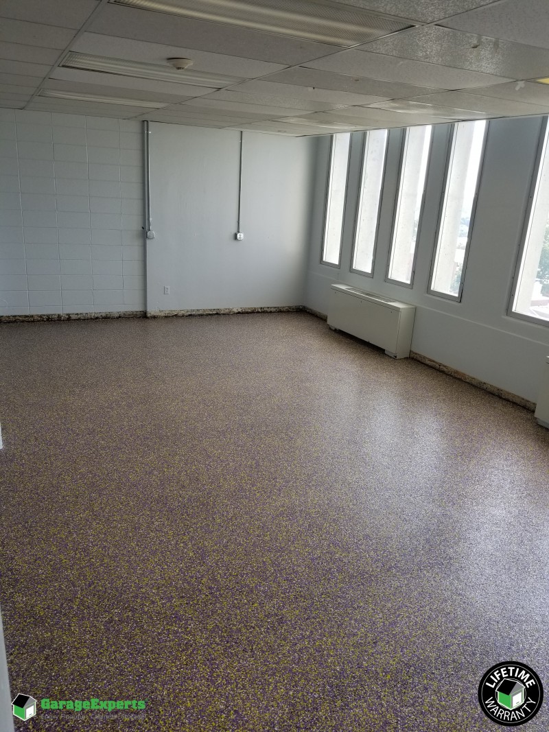 Commercial College Epoxy Flooring In Columbia Sc Garage Experts
