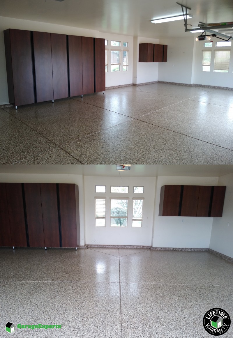 El Dorado Hills Garage Epoxy Floor Garage Cabinets Garage