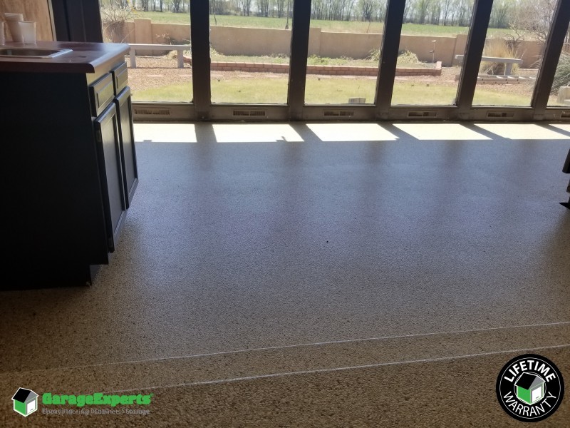 Residential Sunroom Epoxy Flooring In Phoenix Az Garage Experts