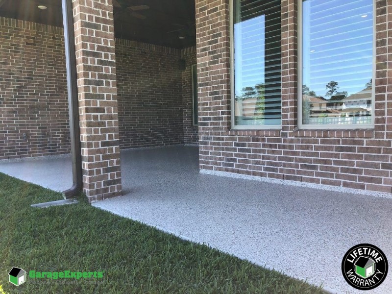 1 4 Cookie Flaked Back Porch Completed In Tomball Tx Garage