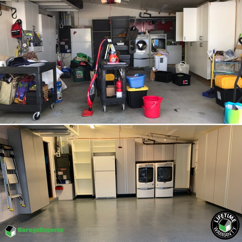 Epoxy Floor And Cabinets In Carlsbad Ca Garage Experts Of North