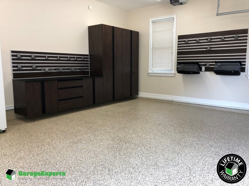 Epoxy Floor And Storage Cabinets Installed In Suffolk Va Garage