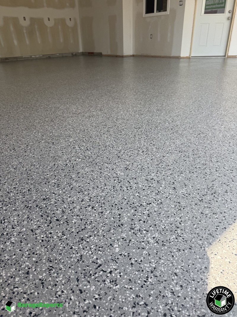 Residential 3 Car Garage Epoxy Flooring in Mount Vernon, In