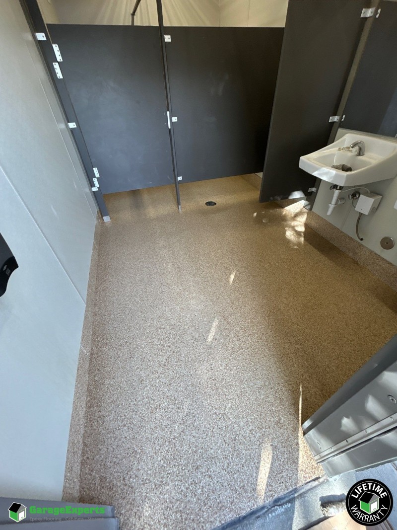 Residential Restroom Epoxy Flooring in Oregon, Il Image