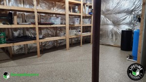 Residential Basement Utility Room Epoxy Flooring in Great Falls, Virginia