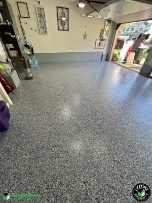 Residential Garage Epoxy Flooring in Yorktown, Virginia