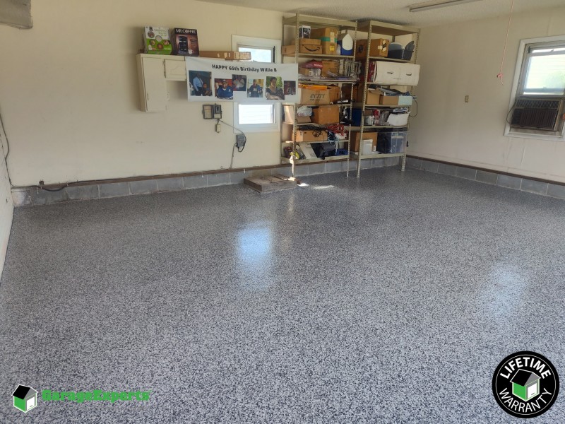 Residential Garage Epoxy Flooring in Newport News, Virginia