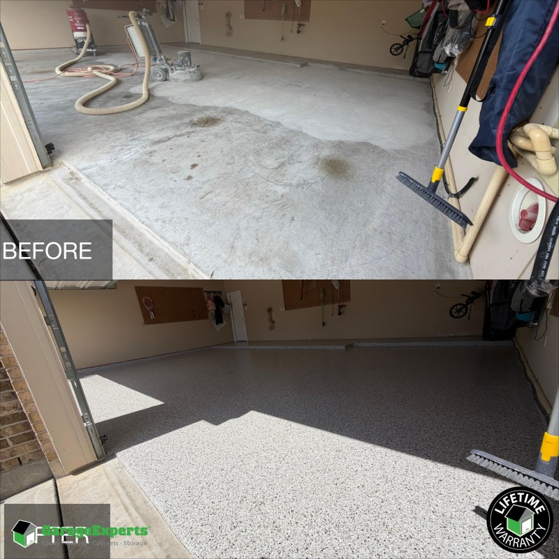 Residential Garage Epoxy Flooring in Tomball, Yx Image