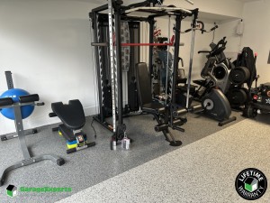 Residential Garage Epoxy Flooring and Storage Solution in Franklin Lakes, Nj