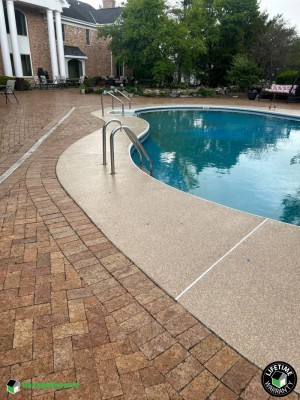 Residential Pool Deck Epoxy Flooring in Wayne, Il
