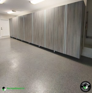 Residential Garage Epoxy Flooring and Cabinet Storage Solution in Plantation, Fl
