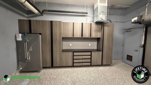 Residential Garage Epoxy Flooring and Cabinet Storage Solution in Miami, Fl