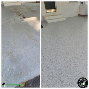 Residential Carport Epoxy Flooring in Tuckahoe, Va