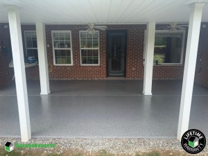Residential Patio Epoxy Flooring in Harvest, Al