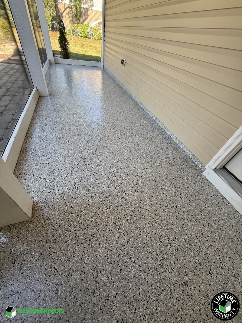 Residential Back Patio Epoxy Flooring in Wilmington, Nc
