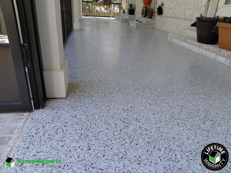Residential Back Porch Epoxy Flooring in Niceville, Florida Image