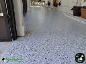 Residential Back Porch Epoxy Flooring in Niceville, Florida