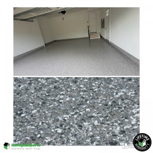 Residential Garage Floor Quarter Inch Stoney Creek Epoxy Flooring in Chevy Chase, Maryland
