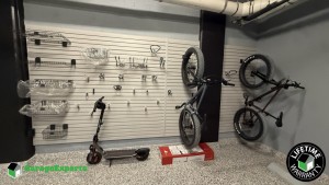 Residential Garage Epoxy Flooring and Cabinet Storage Solution in Miami, Fl