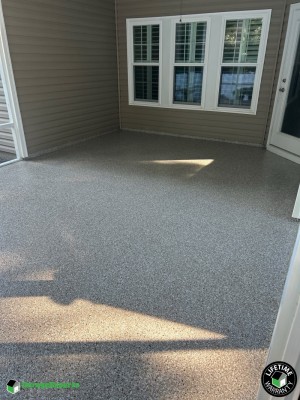 Residential Screened In Porch Epoxy Flooring in Summerville, Sc