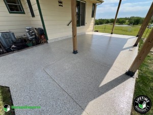 Residential Patio Epoxy Flooring in Augusta, Kansas