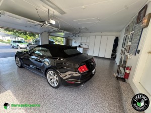 Residential Garage Epoxy Flooring and Cabinet Storage Solution in Lake Holiday, Il