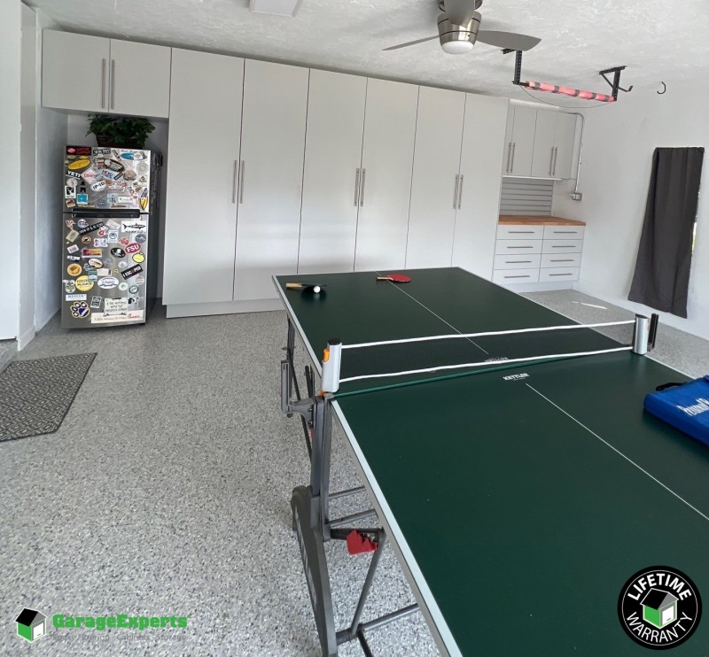 Residential Garage Epoxy Flooring and Cabinet Storage Solution in Boca Raton, Fl Image