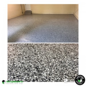 Residential Garage 1 4 Tuxedo Epoxy Flooring in Mclean, Virginia