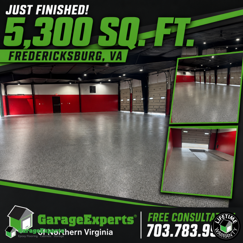 Commercial Shop Epoxy Flooring in Fredericksburg, Va