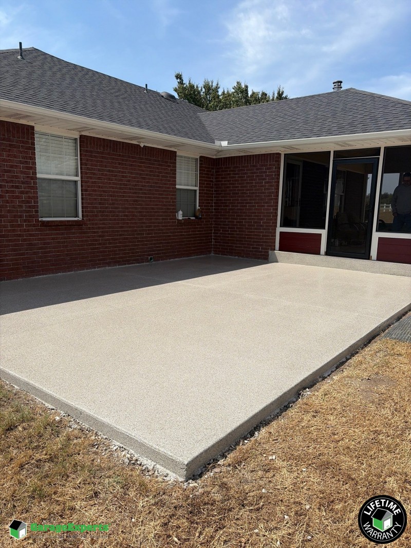 Residential Patio Epoxy Flooring in Prairie Grove, Ar