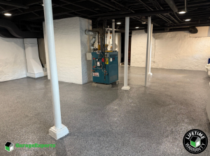 Residential Basement Epoxy Flooring in Maplewood, New Jersey