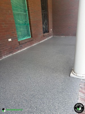 Residential Patio Epoxy Flooring in Harvest, Al