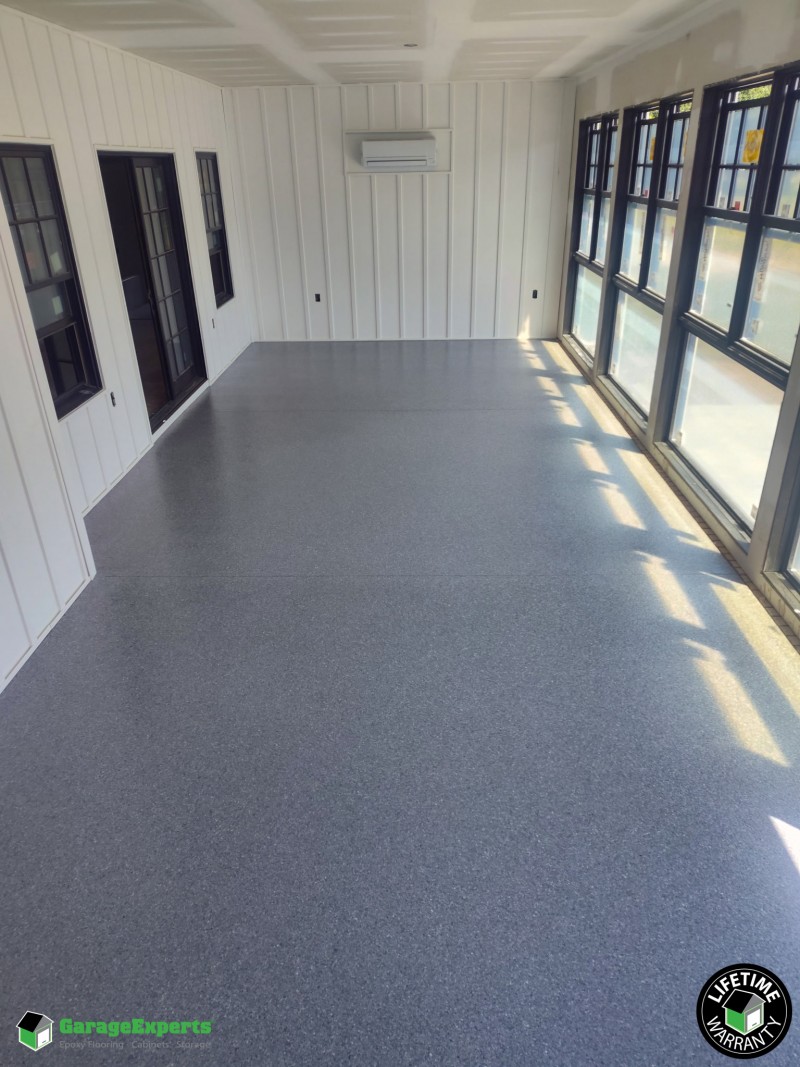 Residential Sunroom Epoxy Flooring in Locust Hill, Virginia