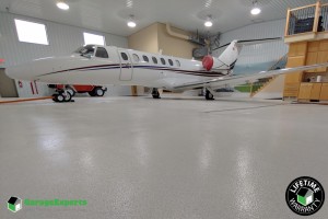 Commercial Airplane Hanger Epoxy Flooring in Middleton, Wi