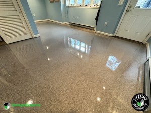 Residential Basement Office Epoxy Flooring in Franklin Lakes, Nj