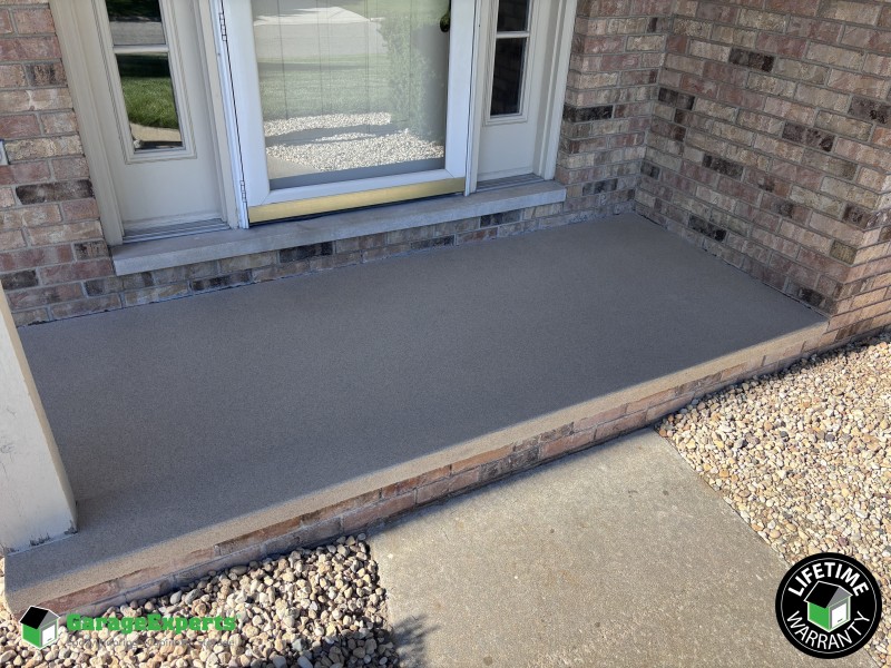 Residential Front Porch Epoxy Flooring in Valparaiso, In