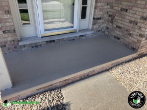 Residential Front Porch Epoxy Flooring in Valparaiso, In