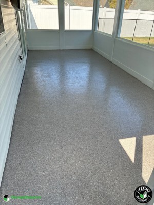 Residential Screened In Porch Epoxy Flooring in Bluffton, South Carolina
