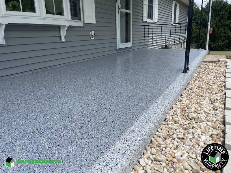 Residential Patio Epoxy Flooring in Edinburg, Virginia