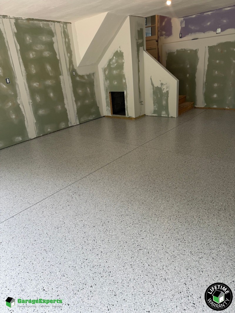 Residential Garage Epoxy Flooring in Chesapeake, Virginia