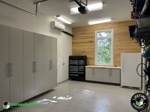Residential Garage Epoxy Flooring and Cabinet Storage Solution in Lakeland, Fl