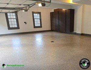 Residential Garage Epoxy Flooring and Cabinet Storage Solution in Murrysville, Pa