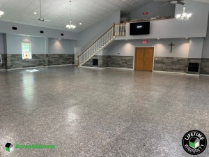 Commercial Church Epoxy Flooring in Mentor, Ohio